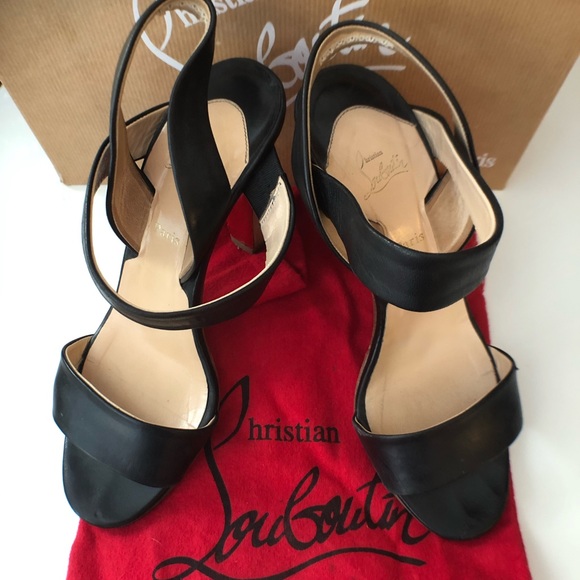 SOLD Christian Louboutin ETRI Wood Sandals Authen - Picture 5 of 16